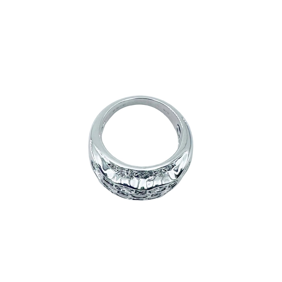 Bague Bandeau en or blanc et diamants - Castafiore