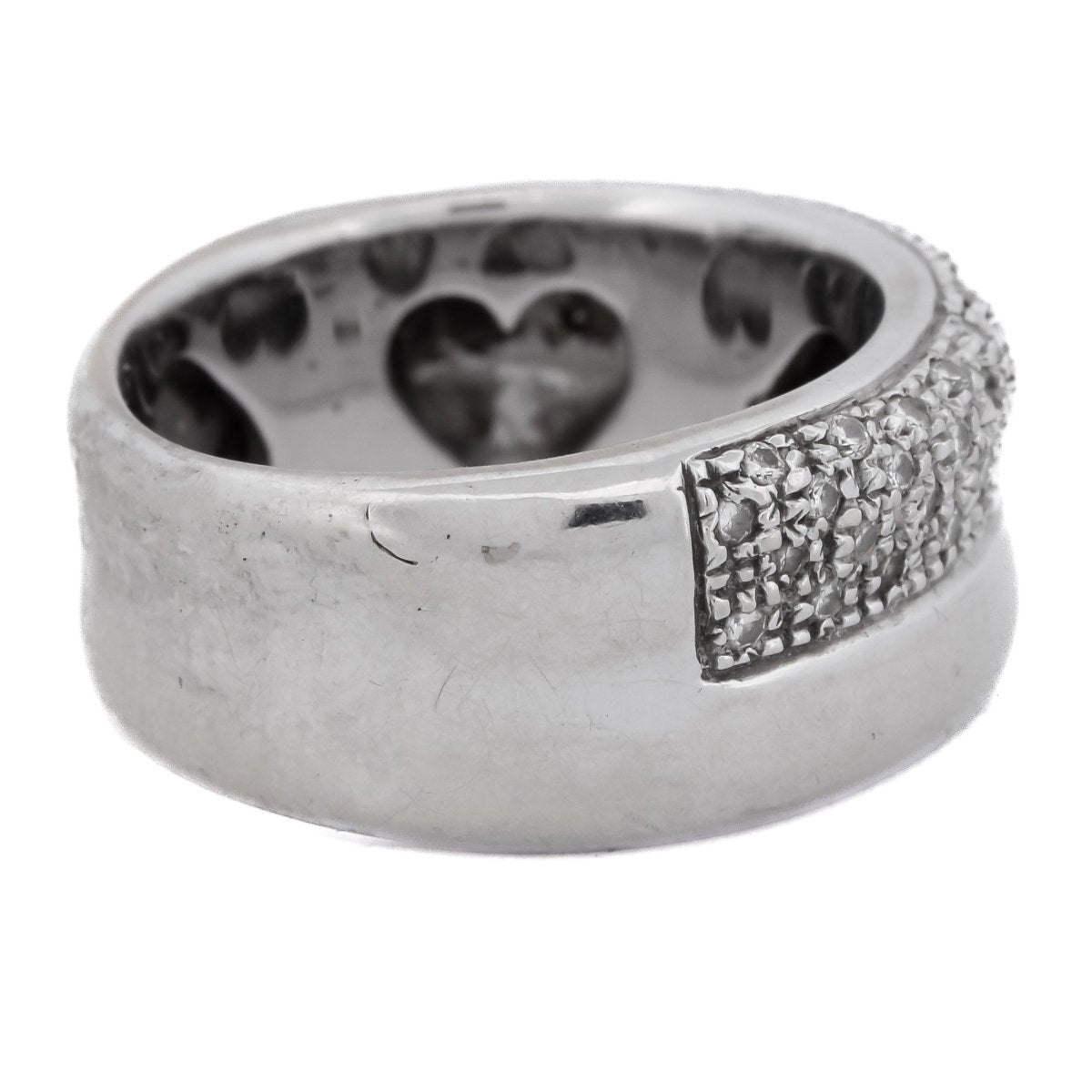 Bague Bandeau en or blanc et diamants - Castafiore