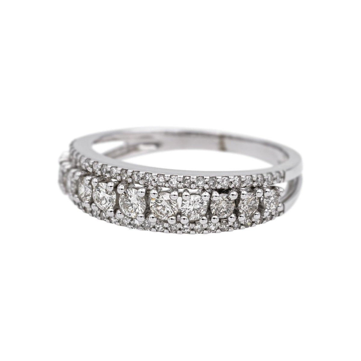 Bague Bandeau en or blanc et diamants - Castafiore