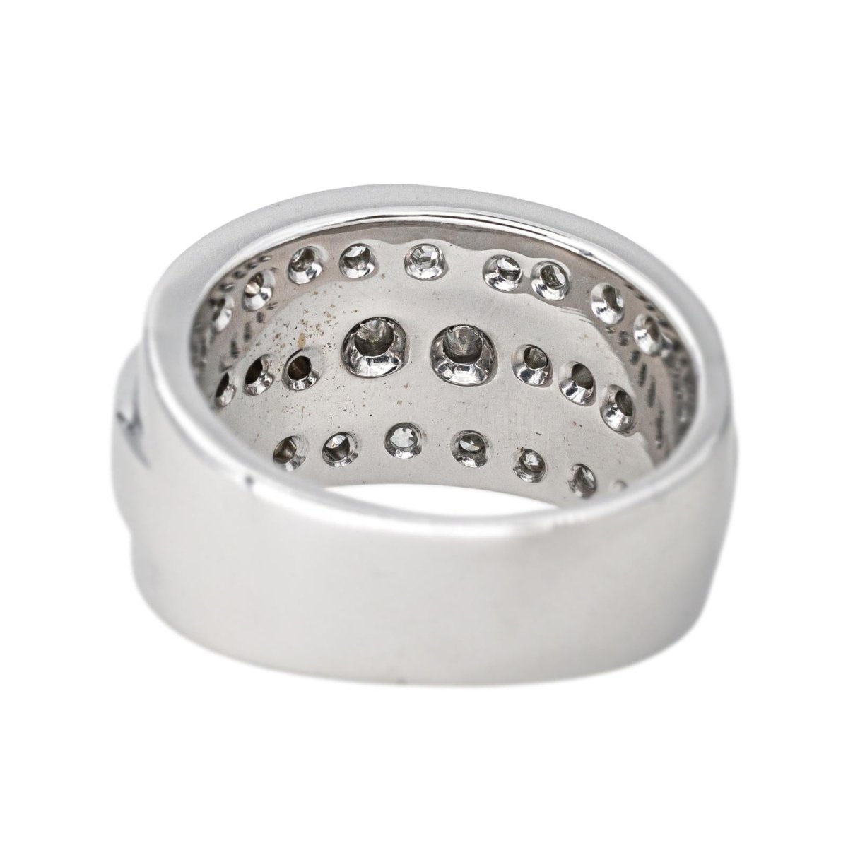 Bague Bandeau en or blanc et diamants - Castafiore