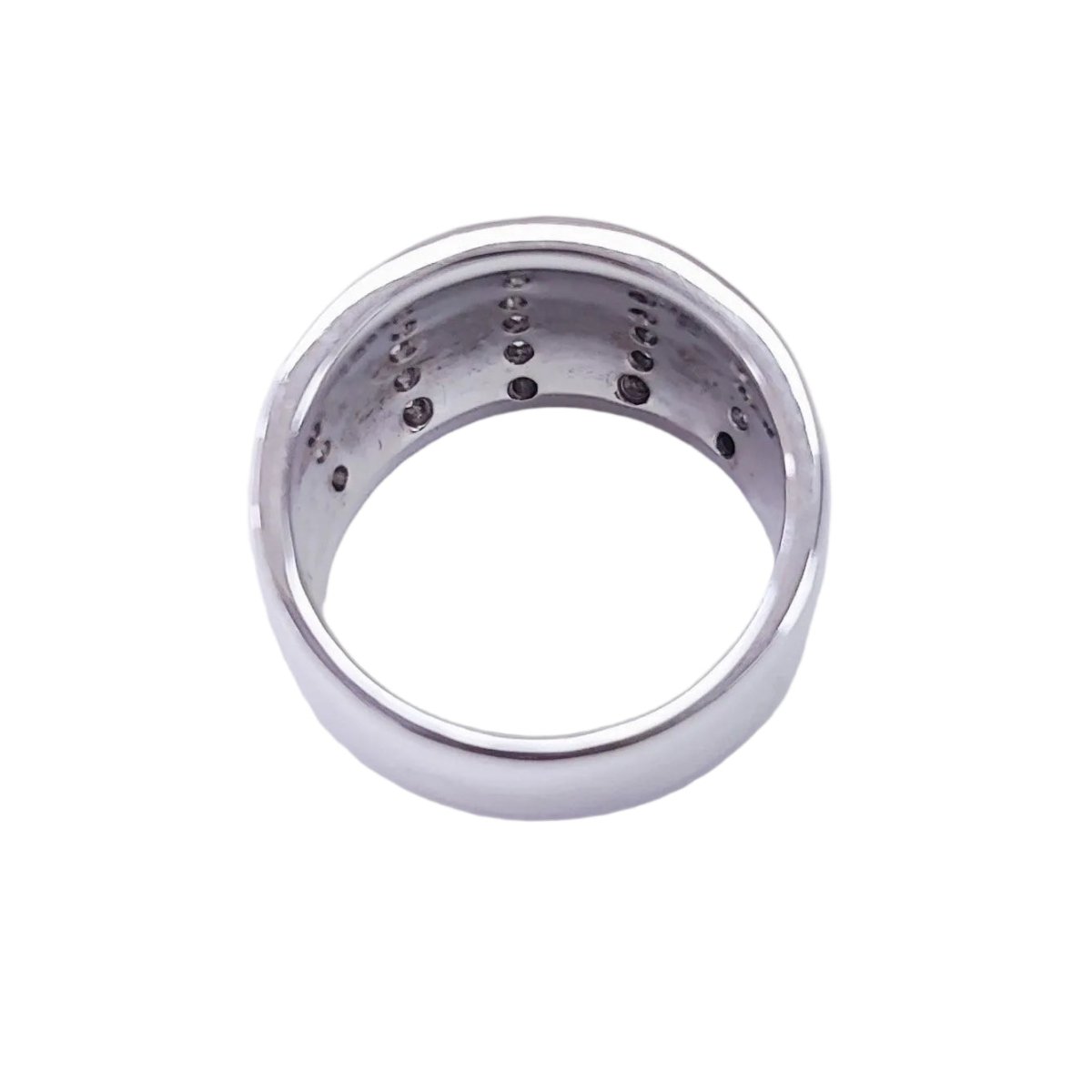 Bague Bandeau en or blanc et diamants - Castafiore