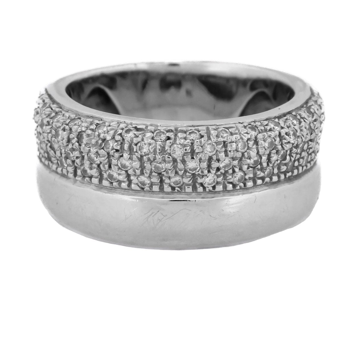 Bague Bandeau en or blanc et diamants - Castafiore