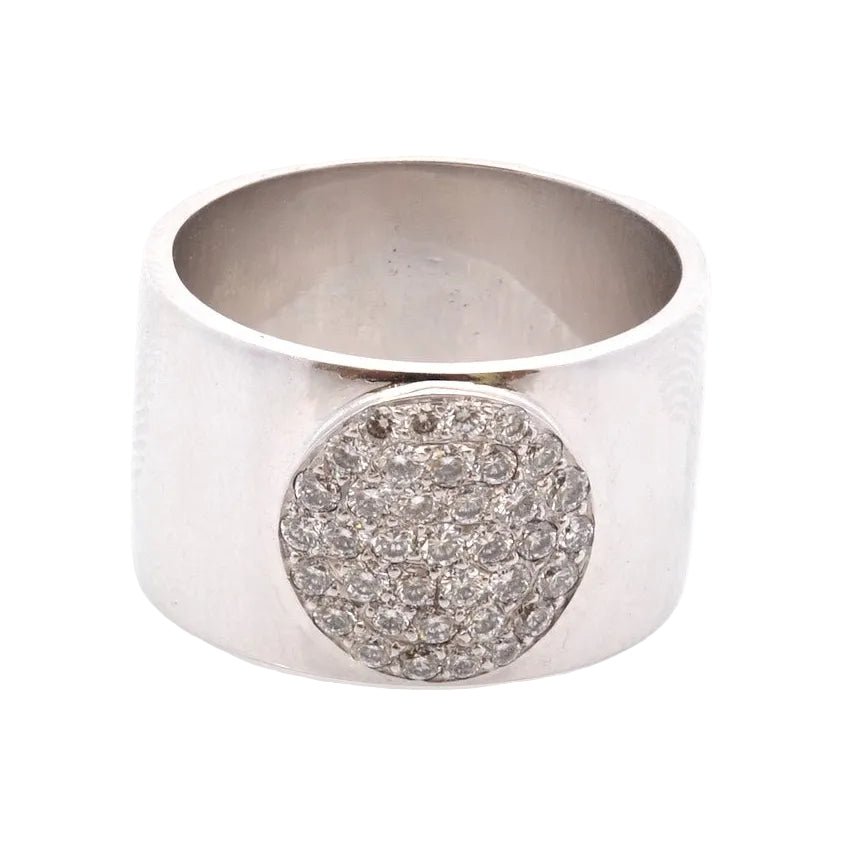 Bague Bandeau en or blanc et diamants - Castafiore