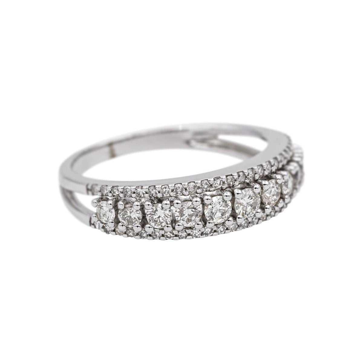 Bague Bandeau en or blanc et diamants - Castafiore