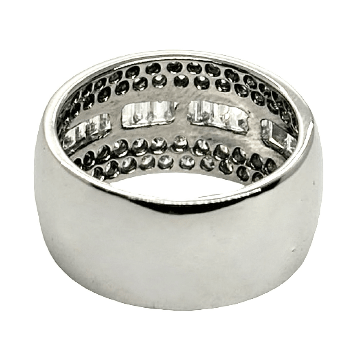 Bague Bandeau en or blanc et diamants - Castafiore