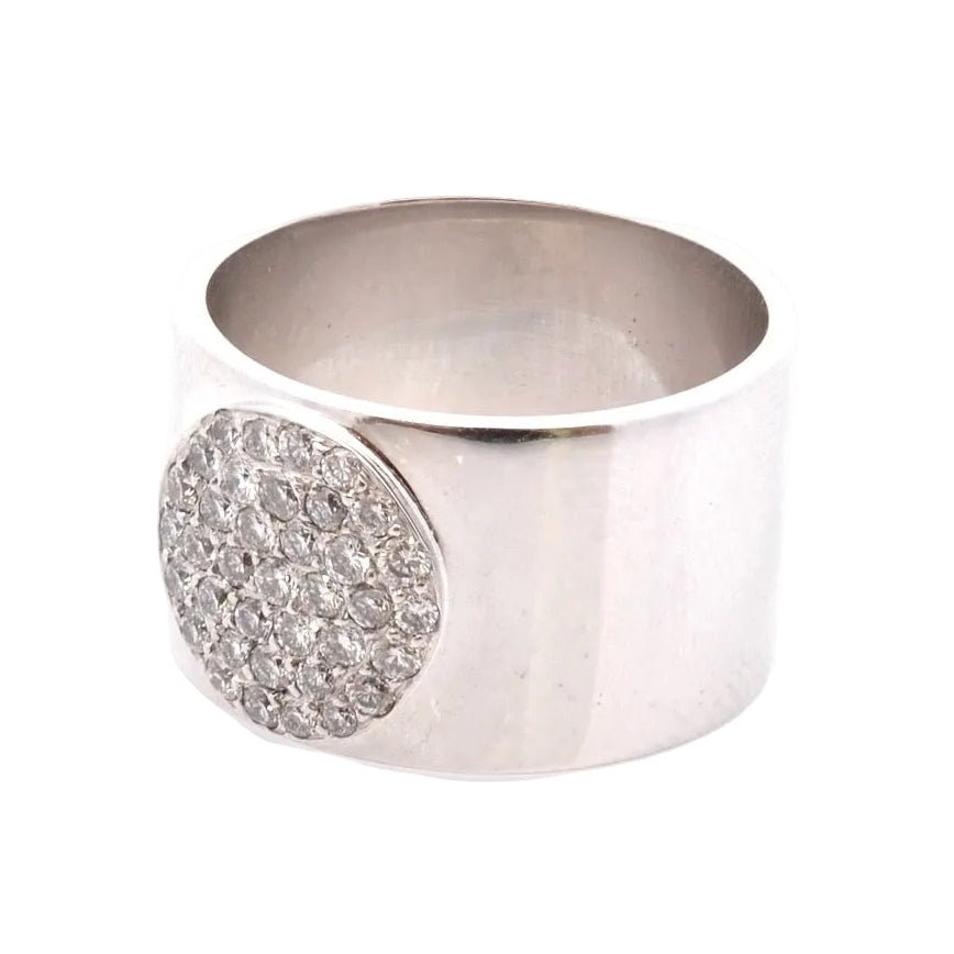 Bague Bandeau en or blanc et diamants - Castafiore