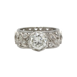 Bague Bandeau en or blanc et diamants - Castafiore