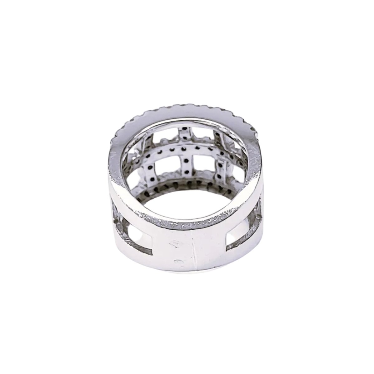 Bague Bandeau en or blanc et diamants - Castafiore