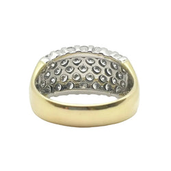 Bague Bandeau en or blanc, or jaune et diamants - Castafiore