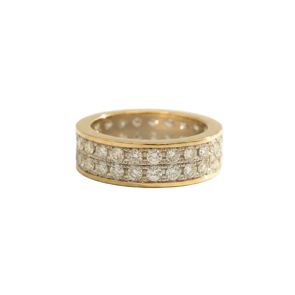 Bague Bandeau en or blanc, or jaune et diamants - Castafiore