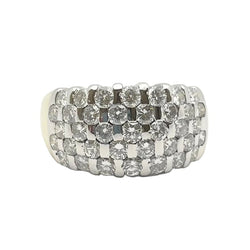 Bague Bandeau en or blanc, or jaune et diamants - Castafiore