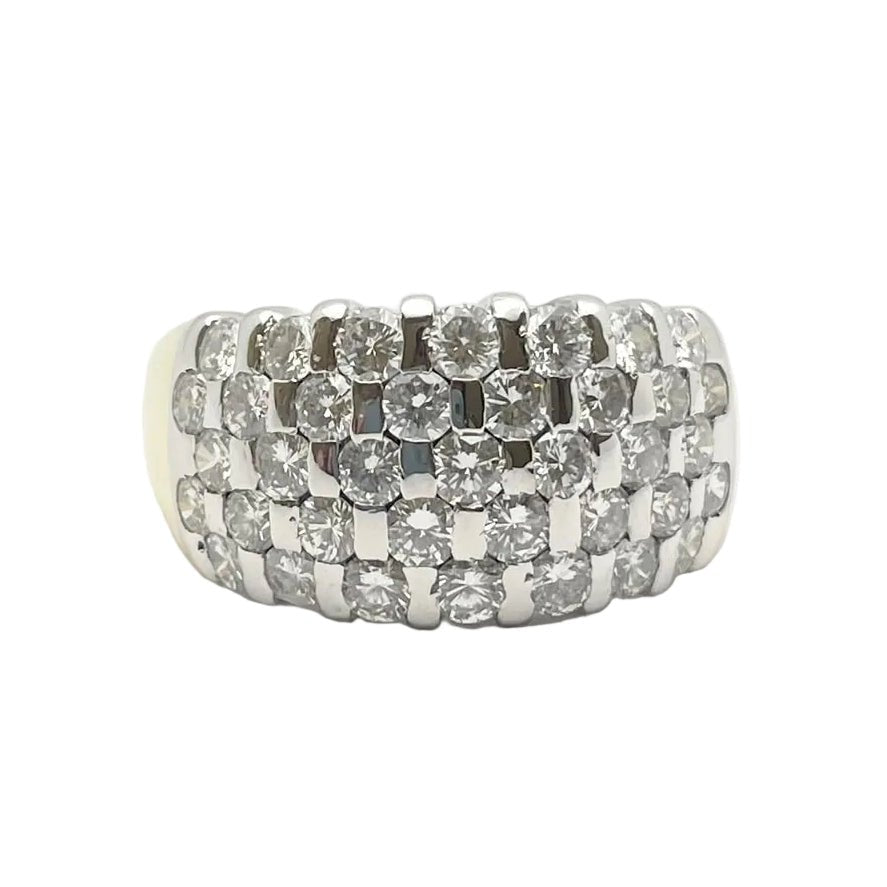 Bague Bandeau en or blanc, or jaune et diamants - Castafiore