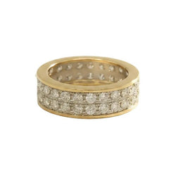 Bague Bandeau en or blanc, or jaune et diamants - Castafiore