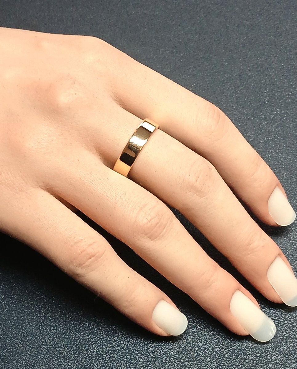 Bague bandeau en or jaune - Castafiore
