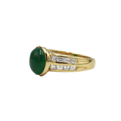 Bague Bandeau en or jaune, émeraude et diamants - Castafiore