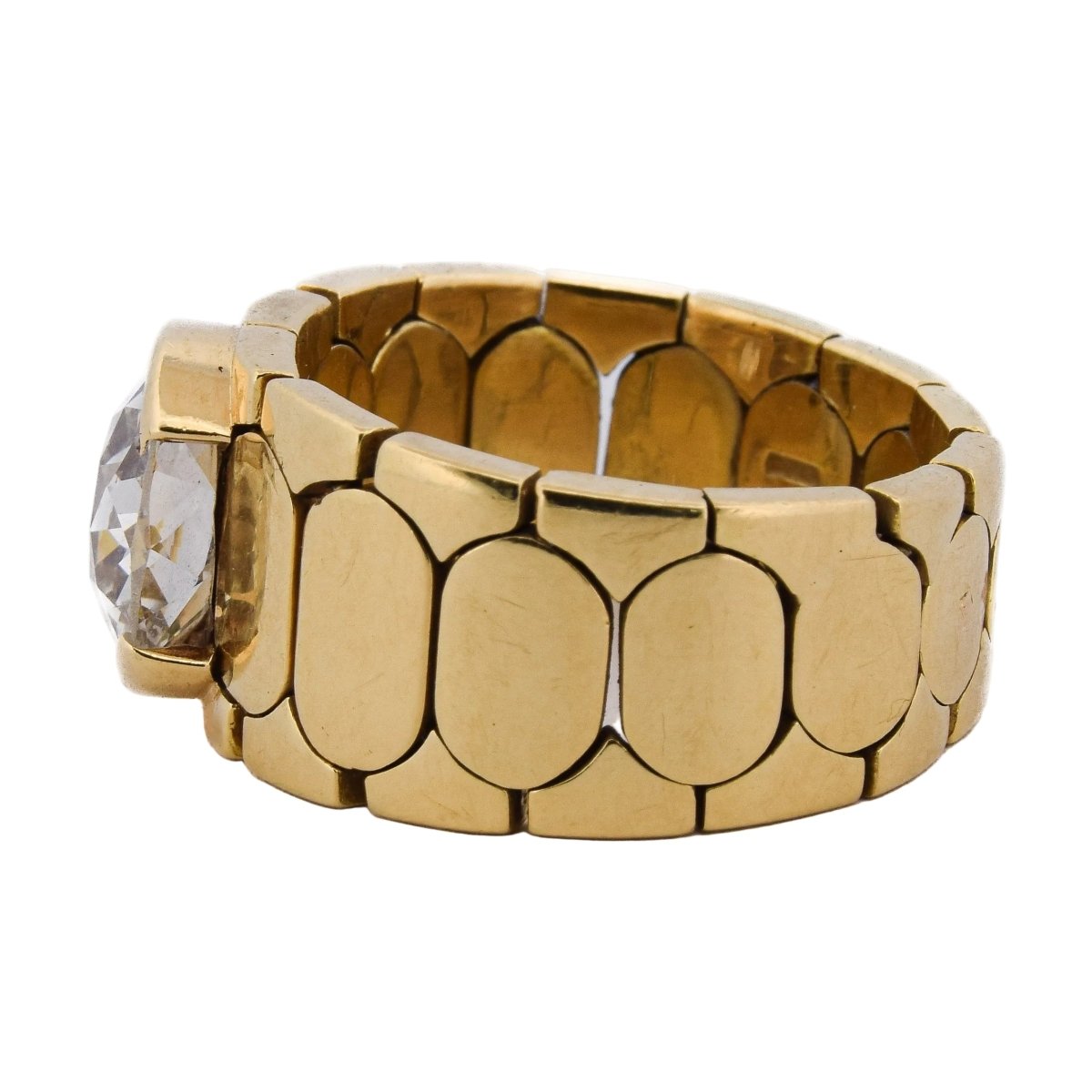 Bague Bandeau en or jaune et diamant - Castafiore