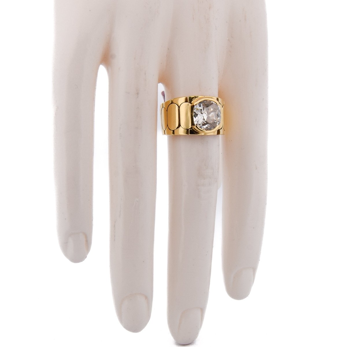 Bague Bandeau en or jaune et diamant - Castafiore