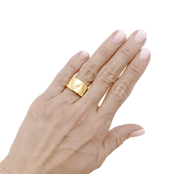 Bague bandeau en or jaune et diamant - Castafiore