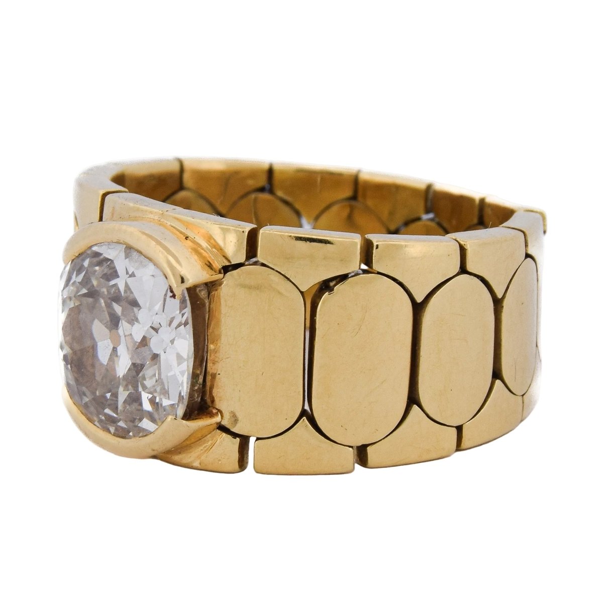 Bague Bandeau en or jaune et diamant - Castafiore