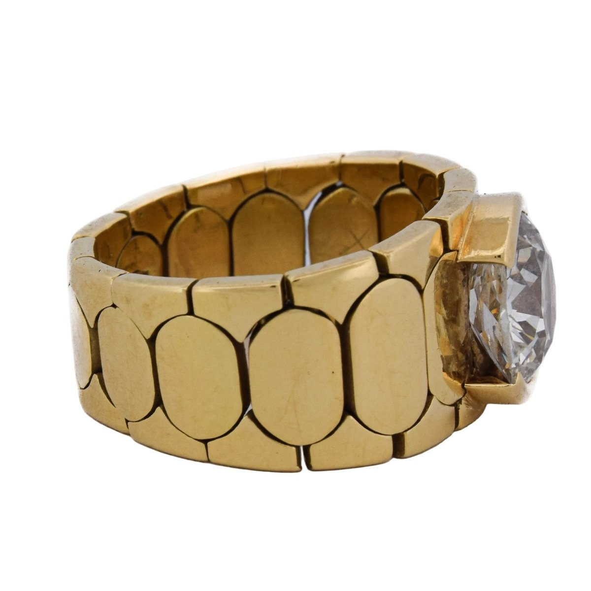 Bague Bandeau en or jaune et diamant - Castafiore