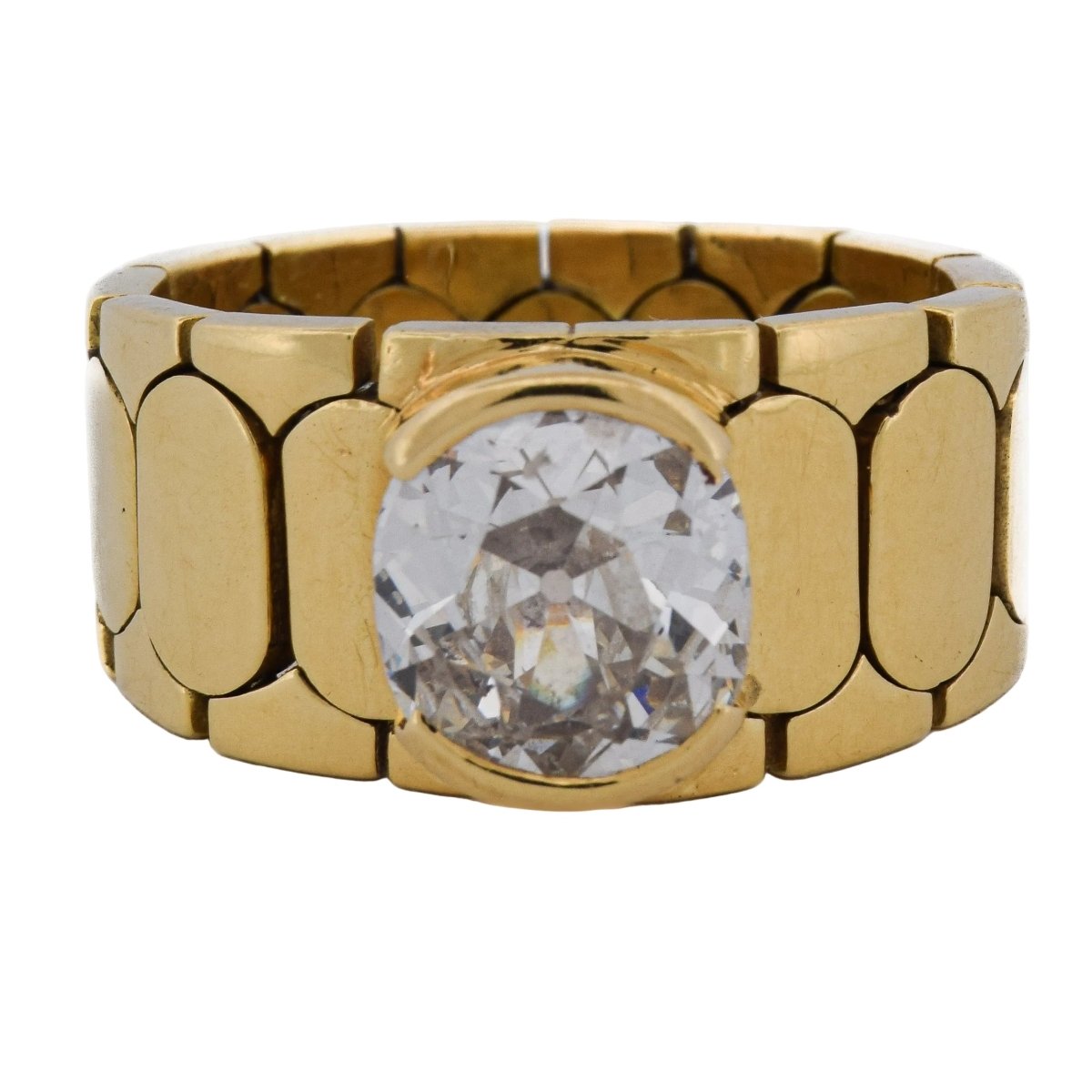 Bague Bandeau en or jaune et diamant - Castafiore
