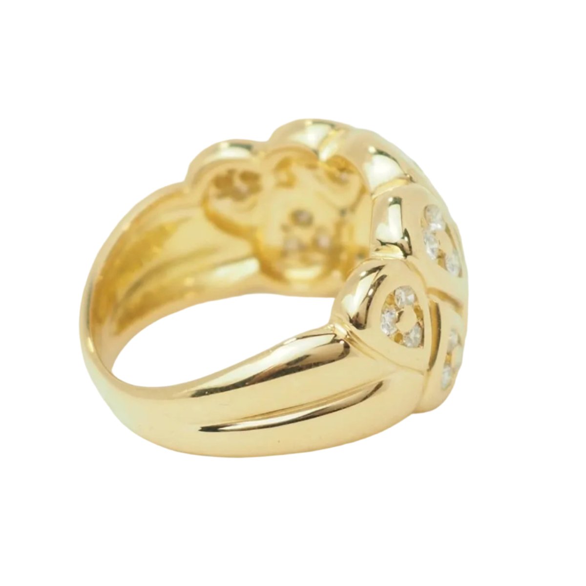 Bague Bandeau en or jaune et diamants - Castafiore