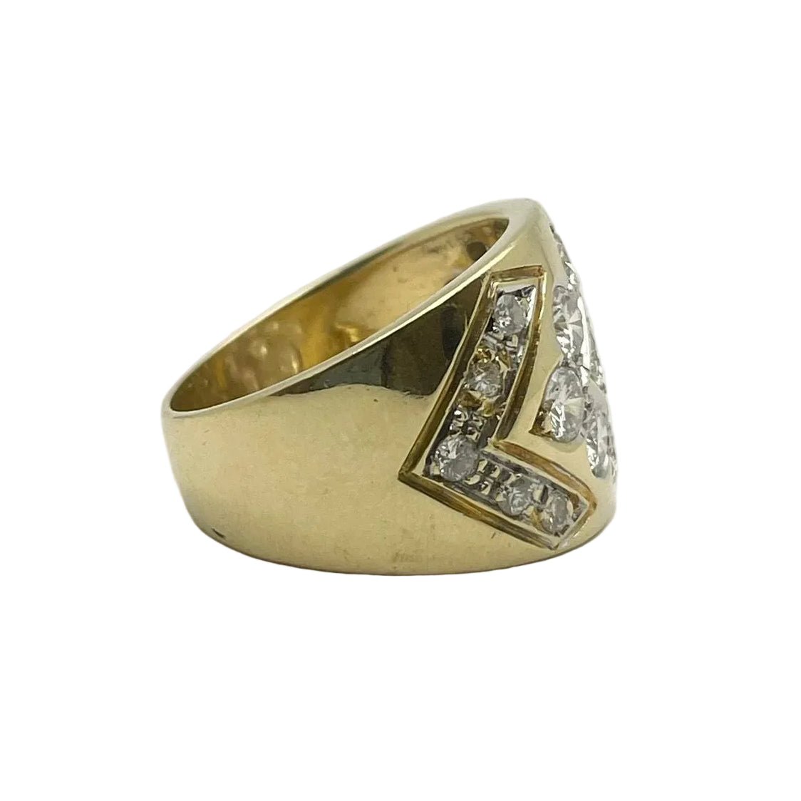 Bague Bandeau en or jaune et diamants - Castafiore