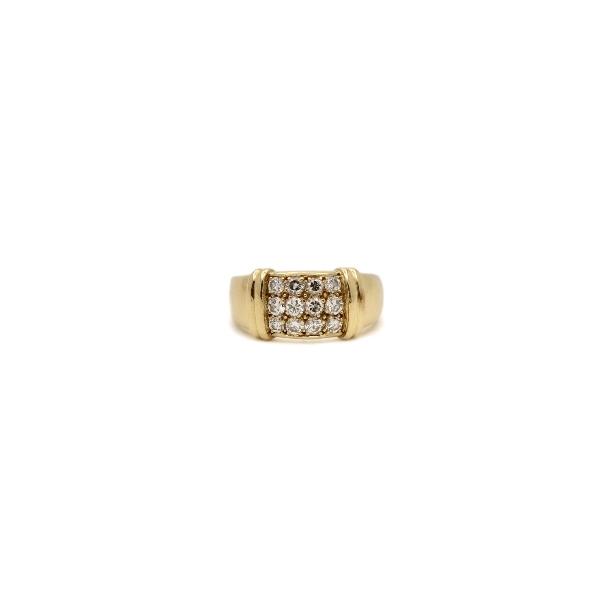 Bague Bandeau en or jaune et diamants - Castafiore