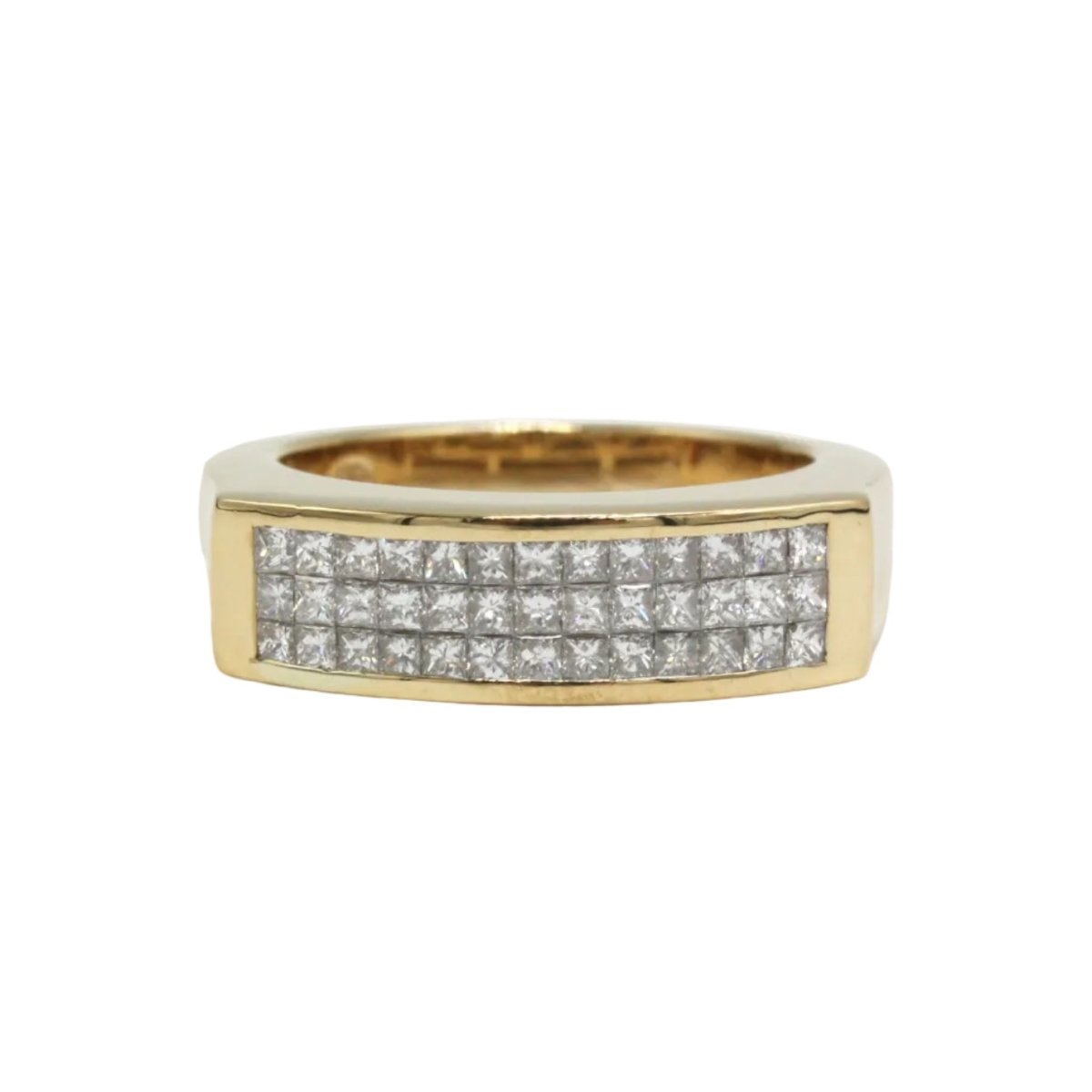 Bague Bandeau en or jaune et diamants - Castafiore