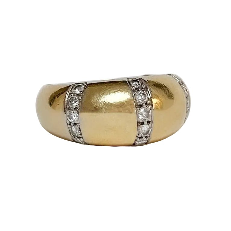 Bague Bandeau en or jaune et diamants - Castafiore