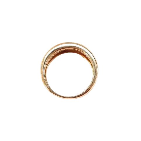 Bague Bandeau en or jaune et diamants - Castafiore