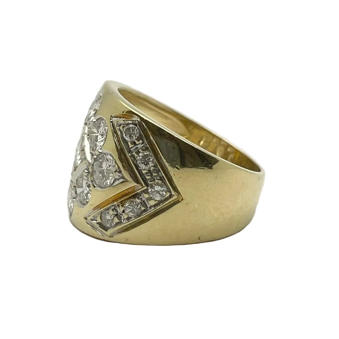 Bague Bandeau en or jaune et diamants - Castafiore