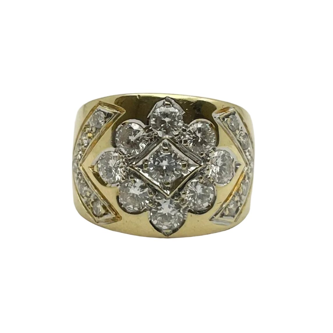 Bague Bandeau en or jaune et diamants - Castafiore
