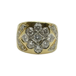 Bague Bandeau en or jaune et diamants - Castafiore