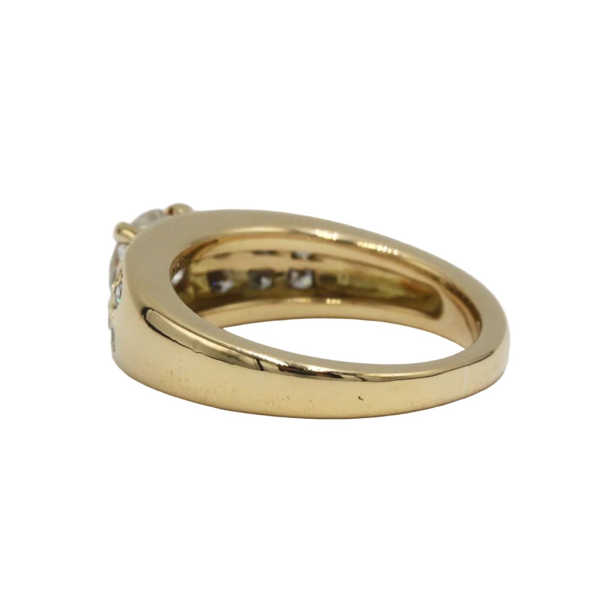 Bague Bandeau en or jaune et diamants - Castafiore