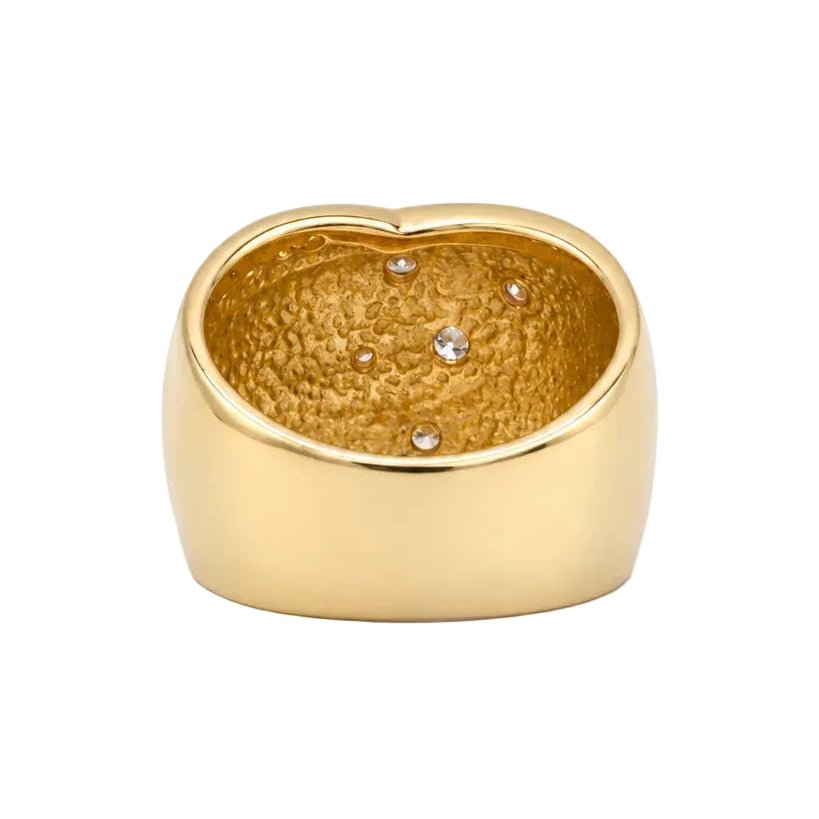 Bague Bandeau en or jaune et diamants - Castafiore