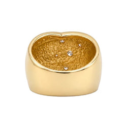 Bague Bandeau en or jaune et diamants - Castafiore