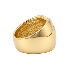 Bague Bandeau en or jaune et diamants - Castafiore