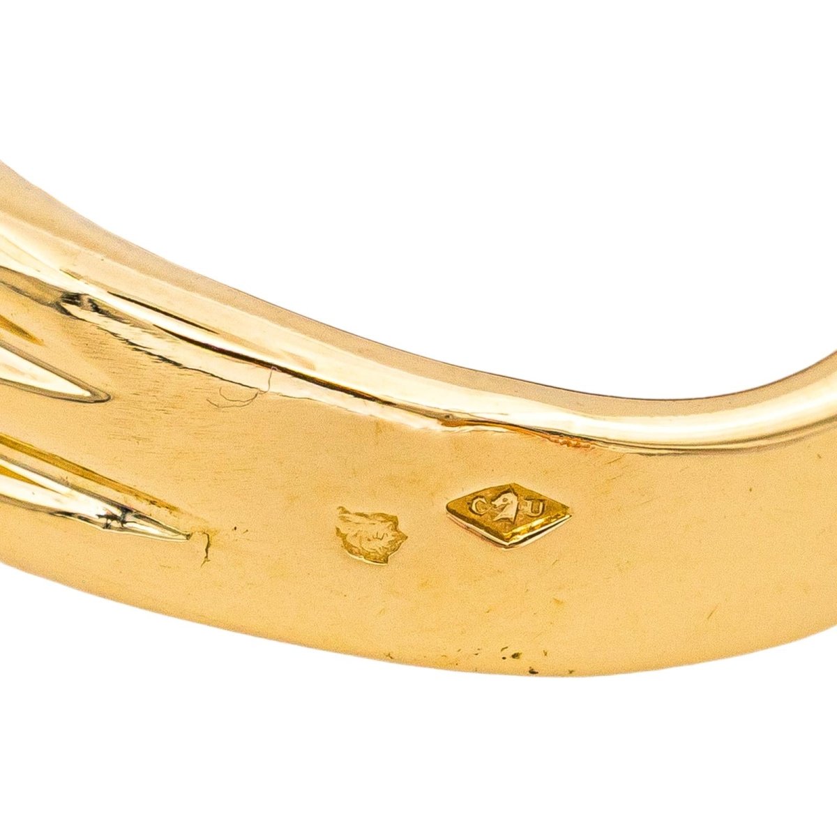 Bague Bandeau en or jaune et diamants - Castafiore