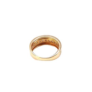 Bague Bandeau en or jaune et diamants - Castafiore