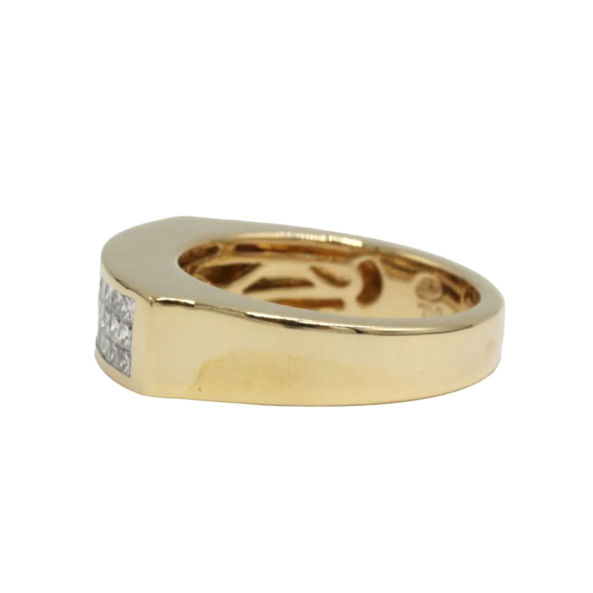 Bague Bandeau en or jaune et diamants - Castafiore