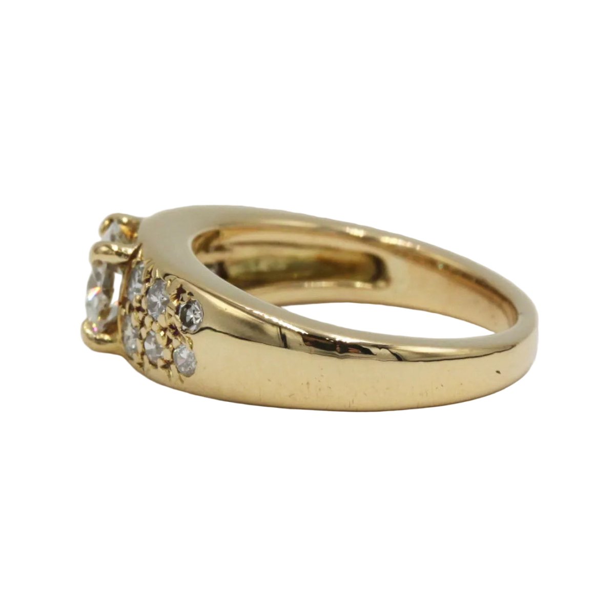 Bague Bandeau en or jaune et diamants - Castafiore