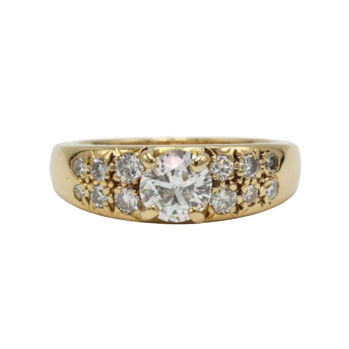 Bague Bandeau en or jaune et diamants - Castafiore