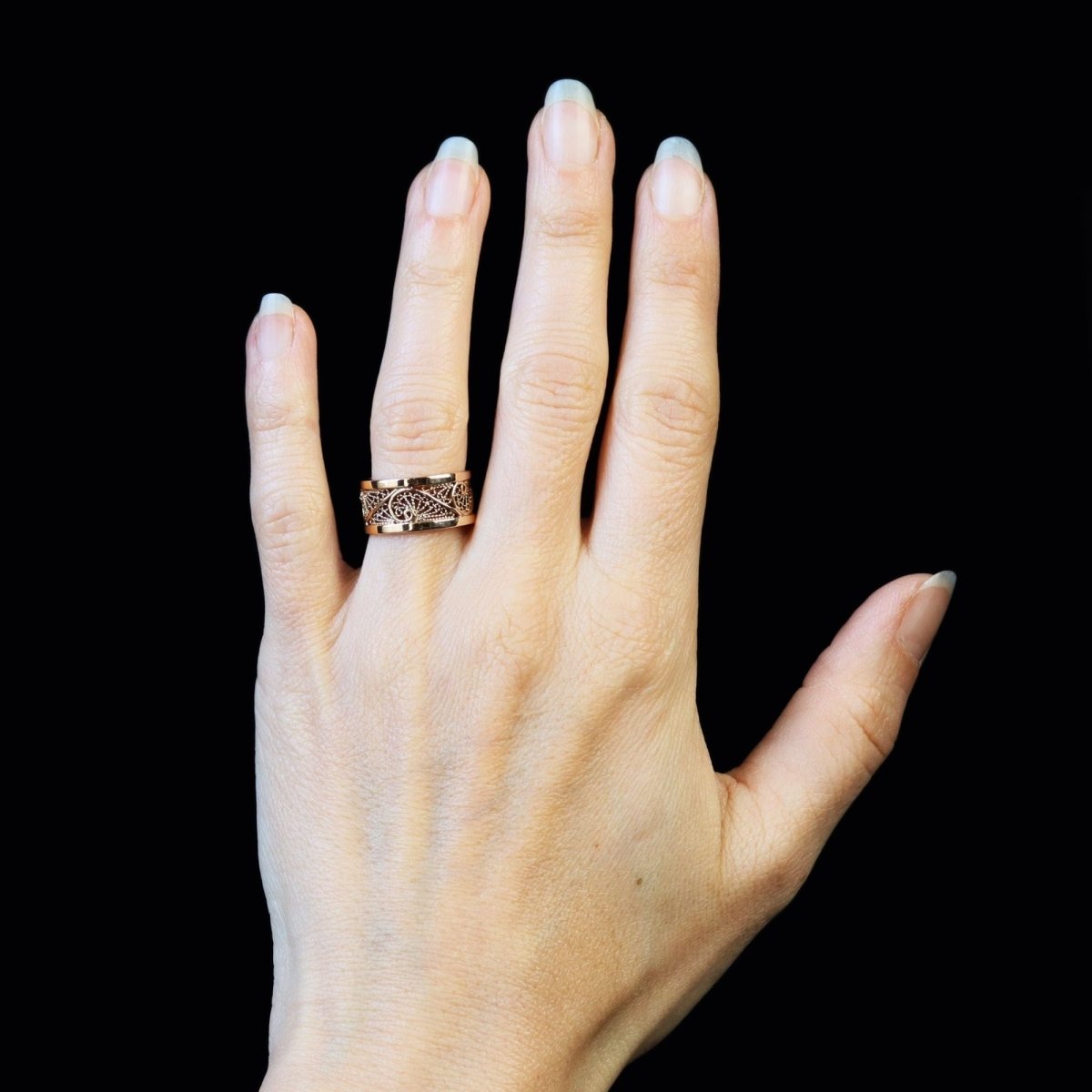 Bague Bandeau en or rose - Castafiore