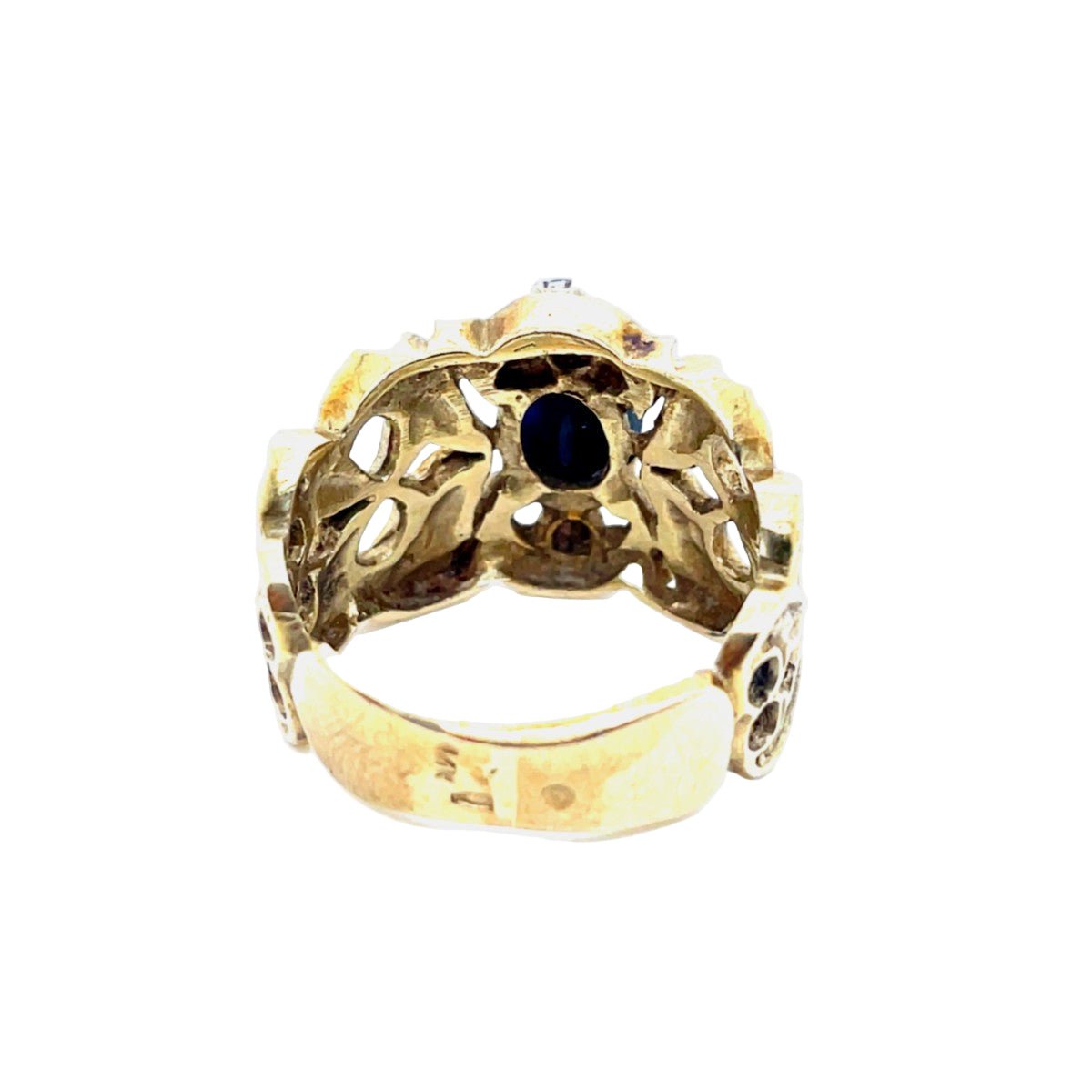 Bague Bandeau en or rose, saphir, et diamants - Castafiore