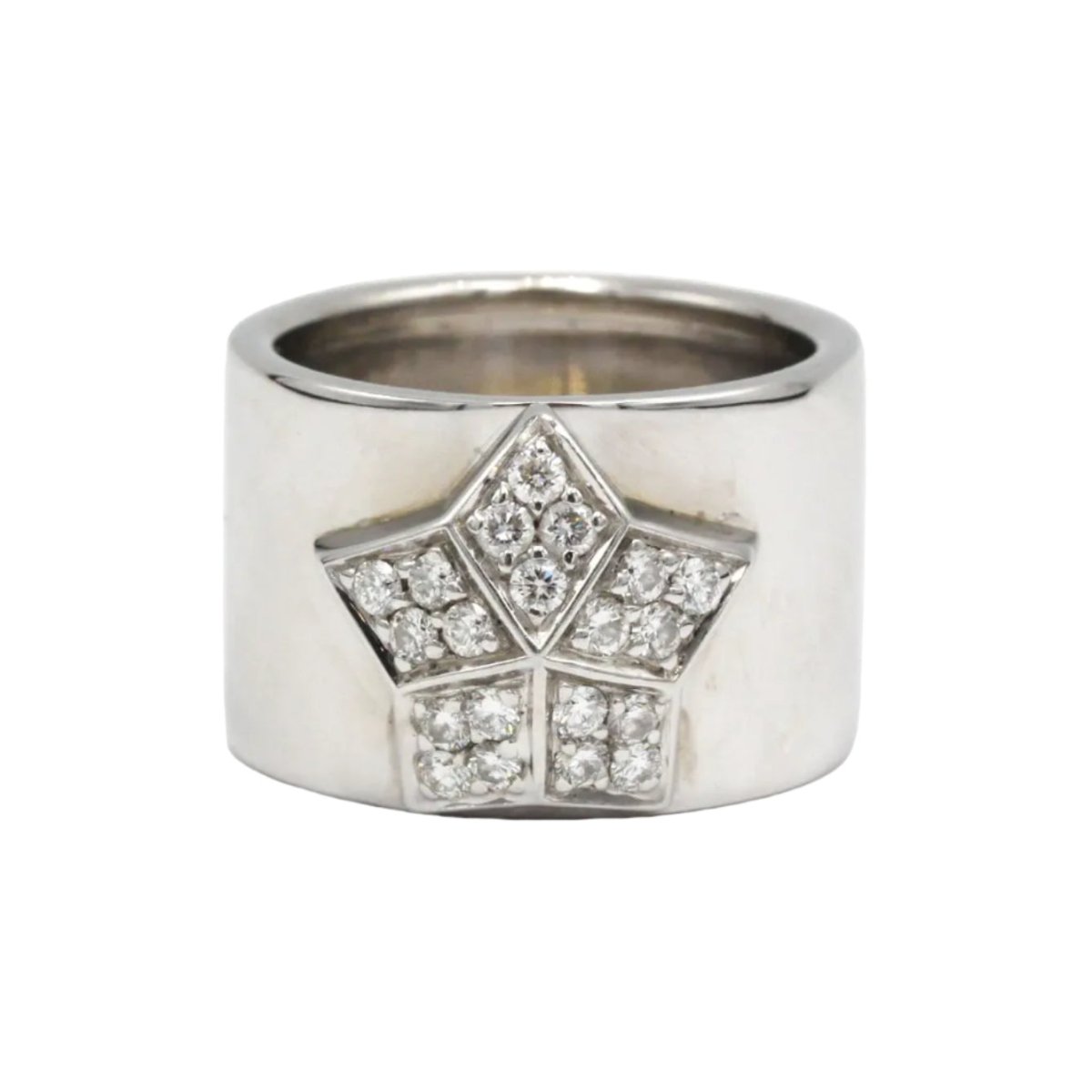 Bague Bandeau FRED "Lucifer" en or blanc et diamants - Castafiore