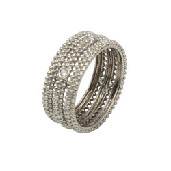 Bague Bandeau MAUBOUSSIN "Le Premier Jour 1" en or blanc et diamants - Castafiore