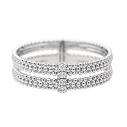 Bague Bandeau MAUBOUSSIN "Mon Premier Jour c'est Toi N°1" en or blanc et diamants - Castafiore