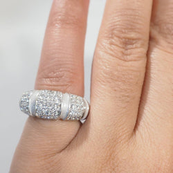 Bague Bandeau MAUBOUSSIN "Nadja" en or blanc et diamants - Castafiore