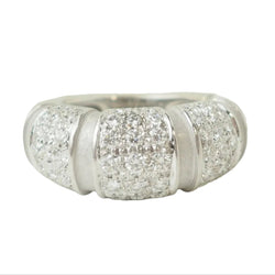 Bague Bandeau MAUBOUSSIN "Nadja" en or blanc et diamants - Castafiore